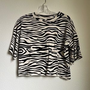 Zebra Cropped Tee